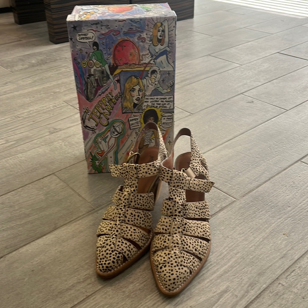 Jeffrey Campbell Animal Skin Suede sandals with heel